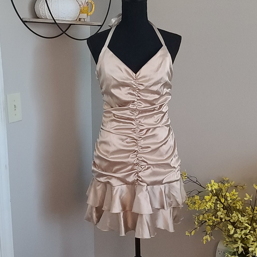 Size 10P Jessica McClintock Gold Party Dress!